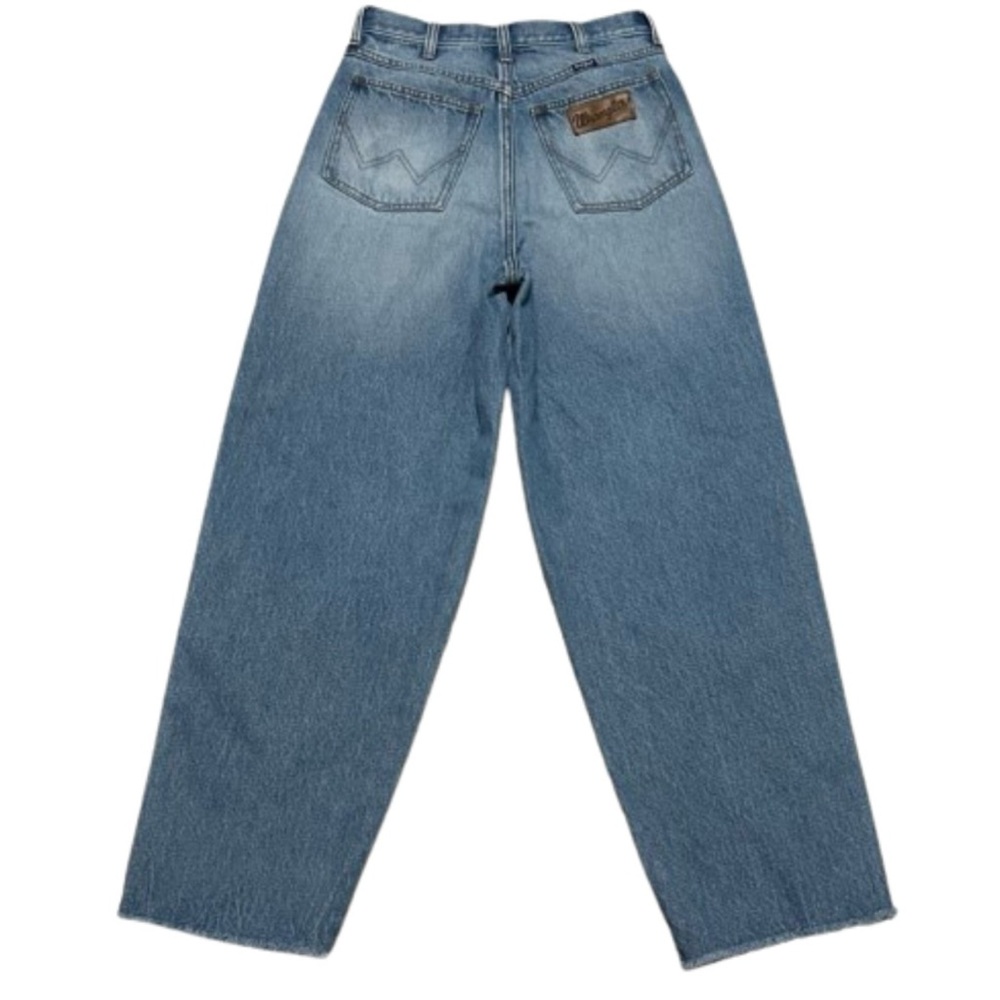 Wrangler Fred Segal jeans wide leg highwaist raw hem Baggy Sz 25